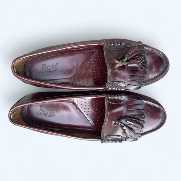 Vintage GH Bass Men's Kiltie Tassel Loafers Walnut Brown  10 N Preppy Academic - Picture 5 of 9